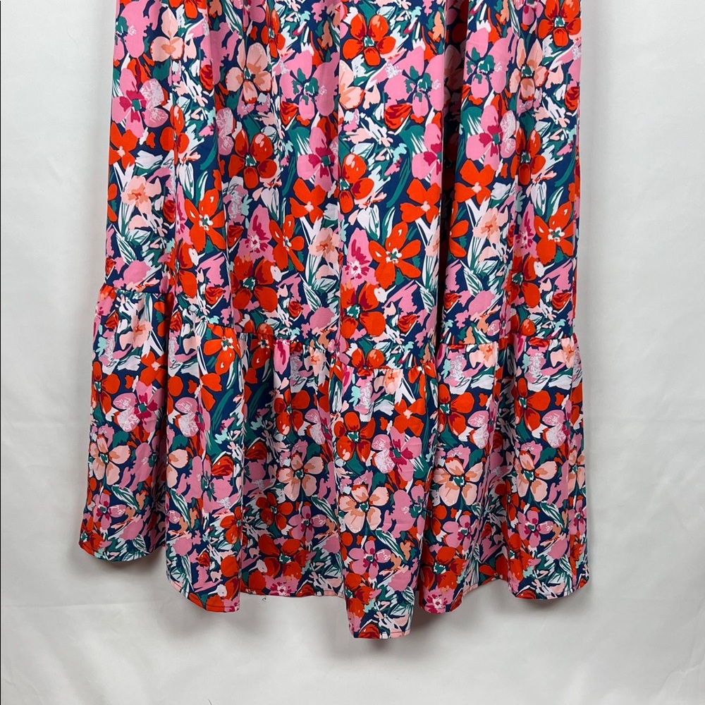 Vibrant Floral One-Shoulder‎ Dress - Picture 3 of 10
